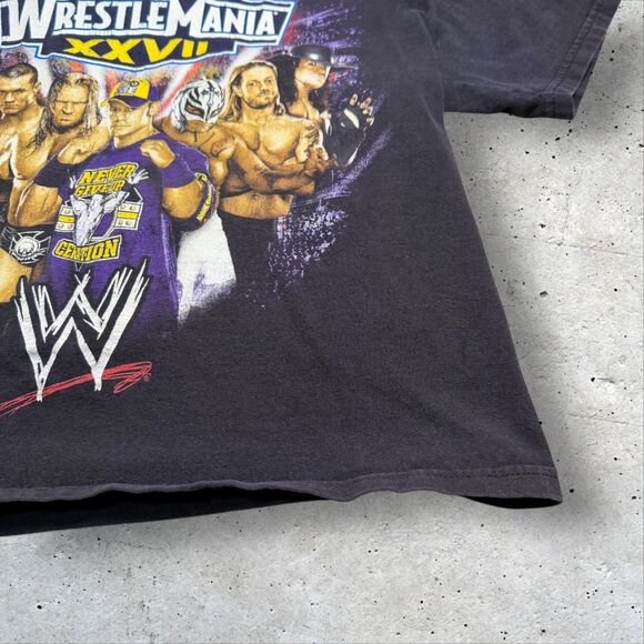 WWE WrestleMania XXVII Atlanta 2011 Youth 10/12 T-Shirt Hybrid Double - Picture 6 of 9